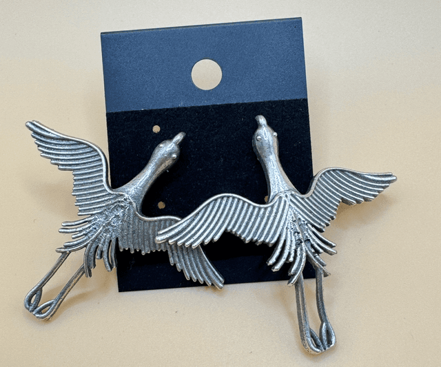 Oxidised Bird studs